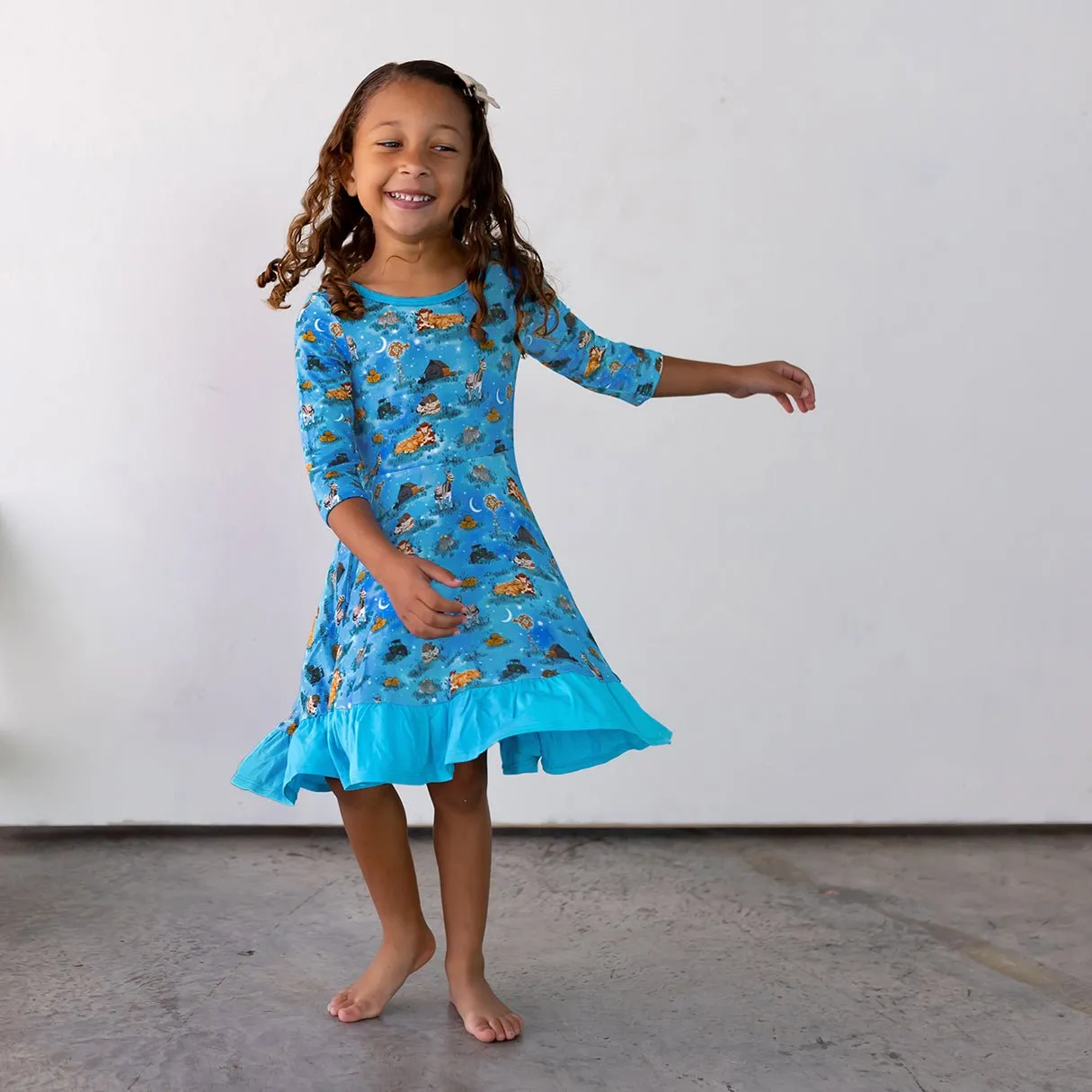 Twilight Farm Buddies Ruffle Hi-Lo Twirling Dress (2T-7/8Y)