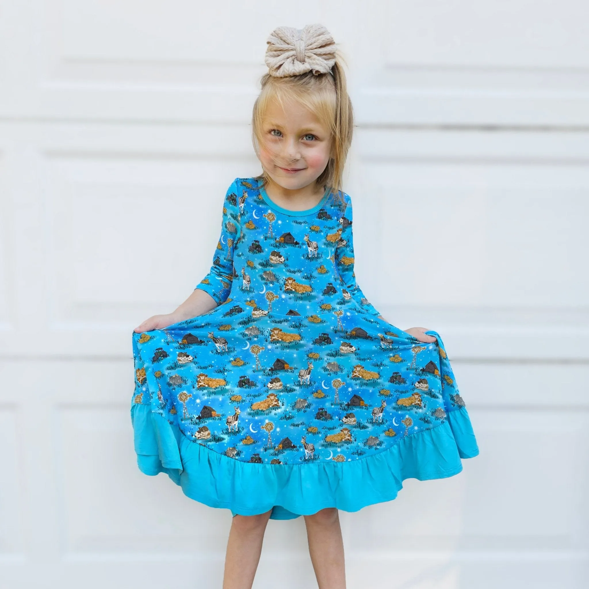 Twilight Farm Buddies Ruffle Hi-Lo Twirling Dress (2T-7/8Y)