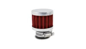 Vibrant Crankcase Breather Filter - Clamp on Style with Chrome Cap, 3/8" Inlet ID  - 2165