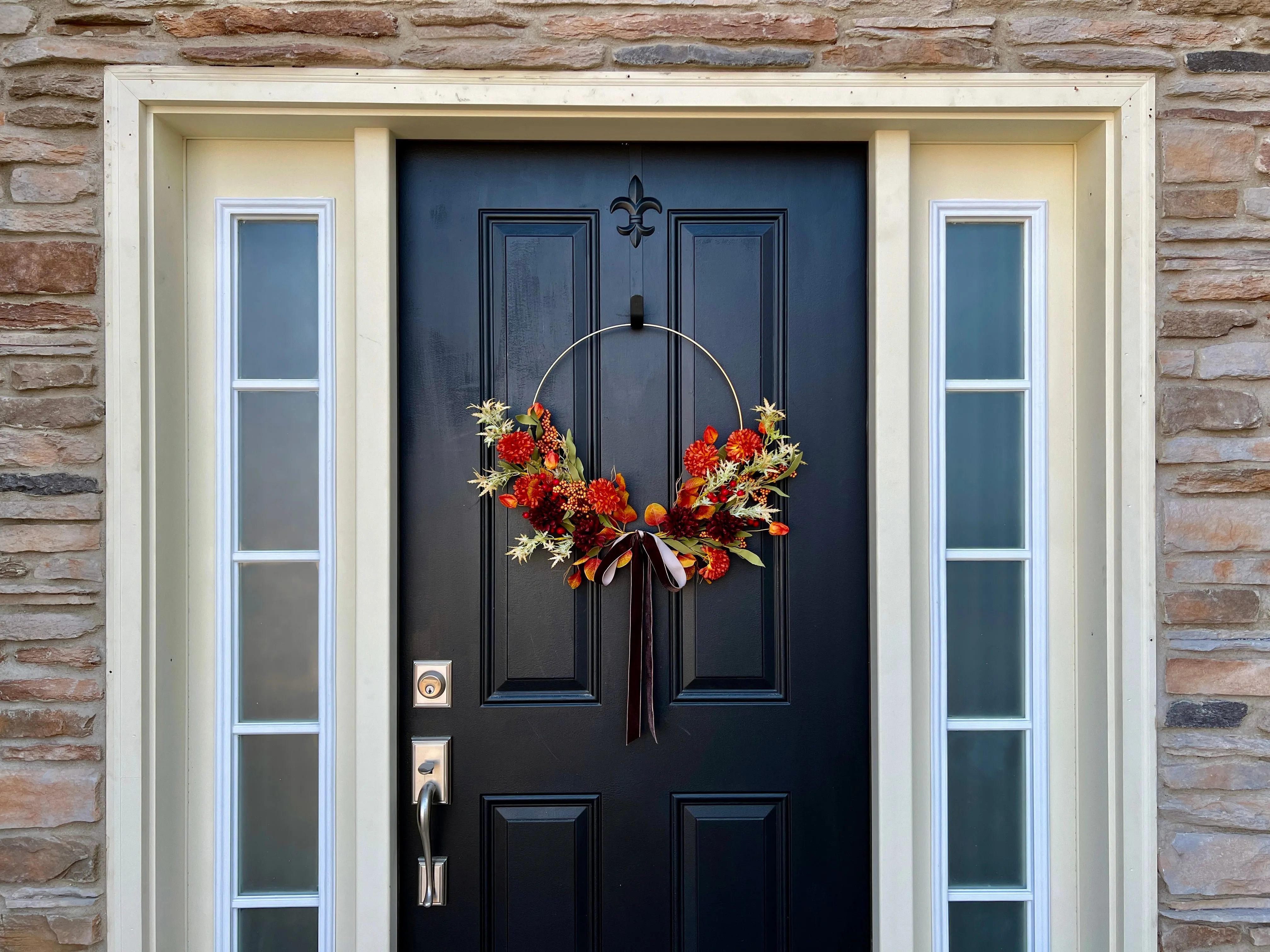 Vibrant Floral Harvest Hoop Wreath
