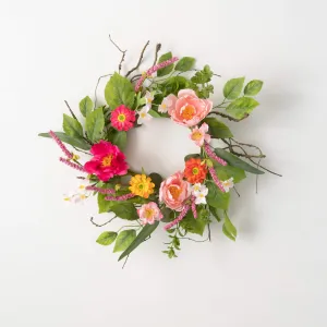 Vibrant Floral Wreath - Small