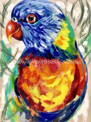 Vibrant lorikeet - art print