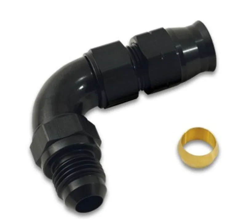 Vibrant Performance 90 Degree 8 AN Male to 1/2 in Tube End -  Black