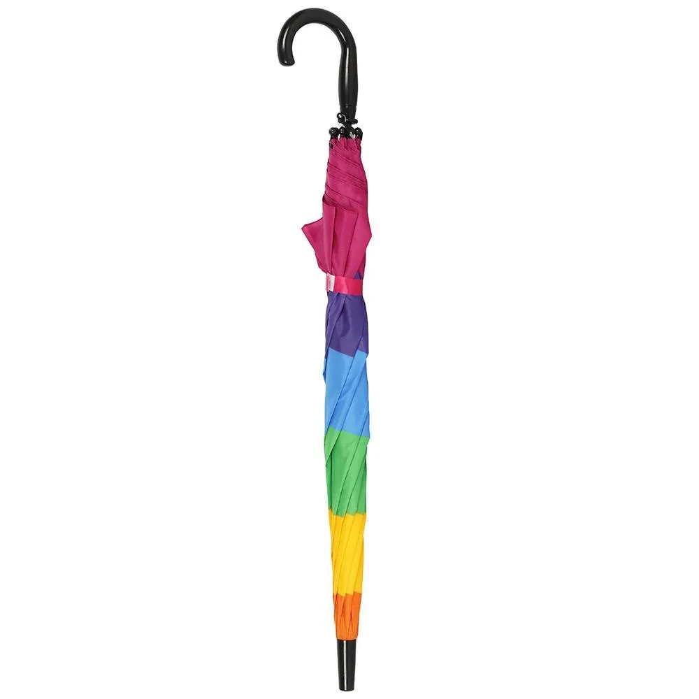 Vibrant Rainbow Stripe Umbrella