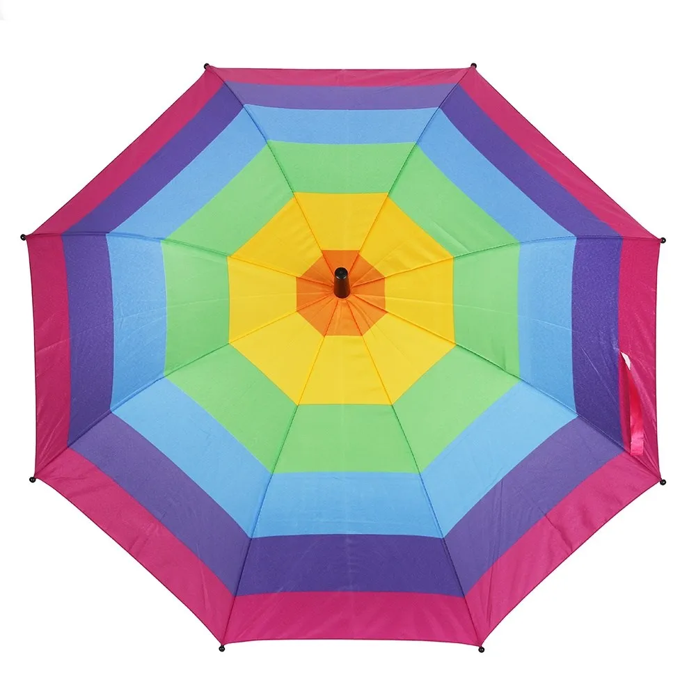 Vibrant Rainbow Stripe Umbrella