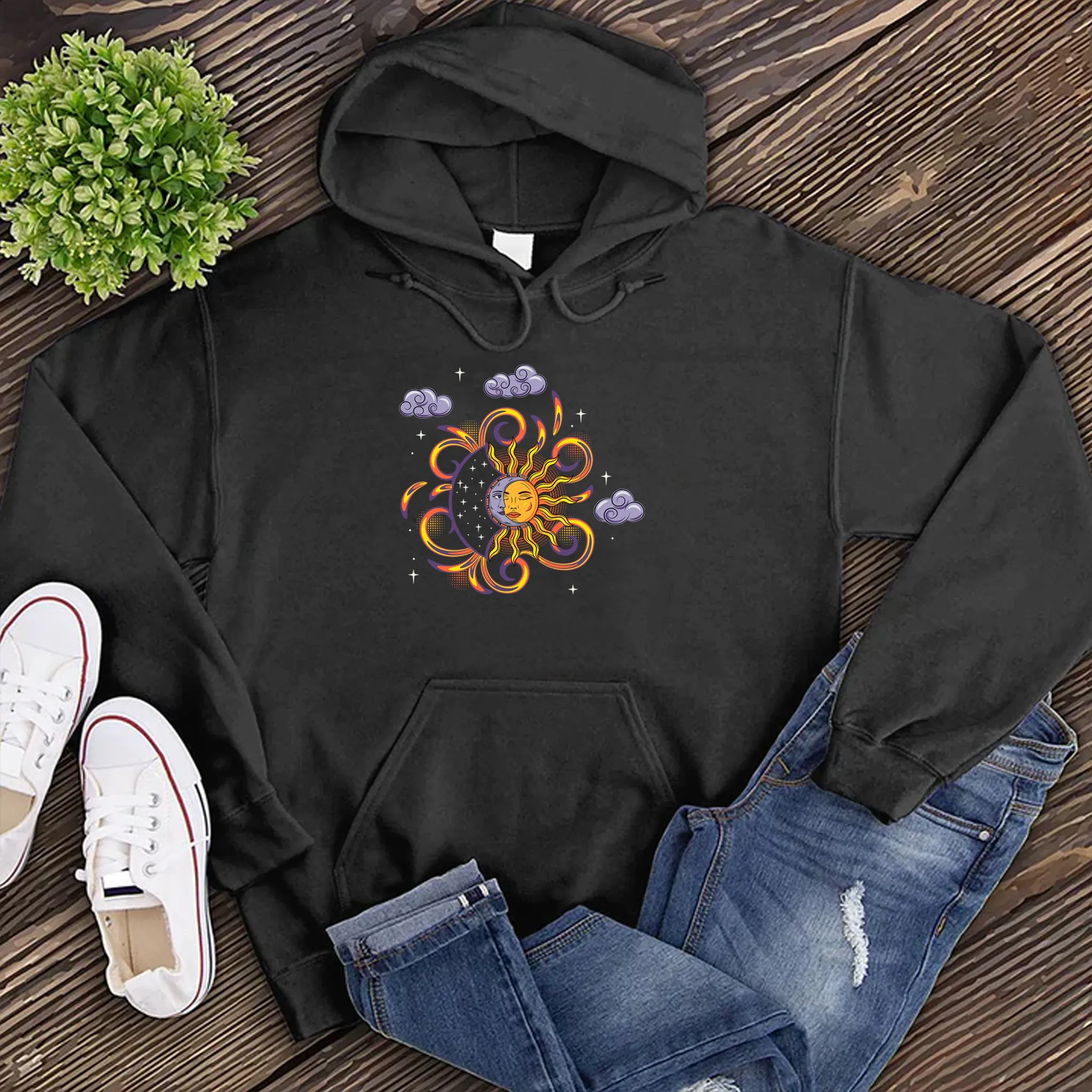 Vibrant Sun And Moon Hoodie