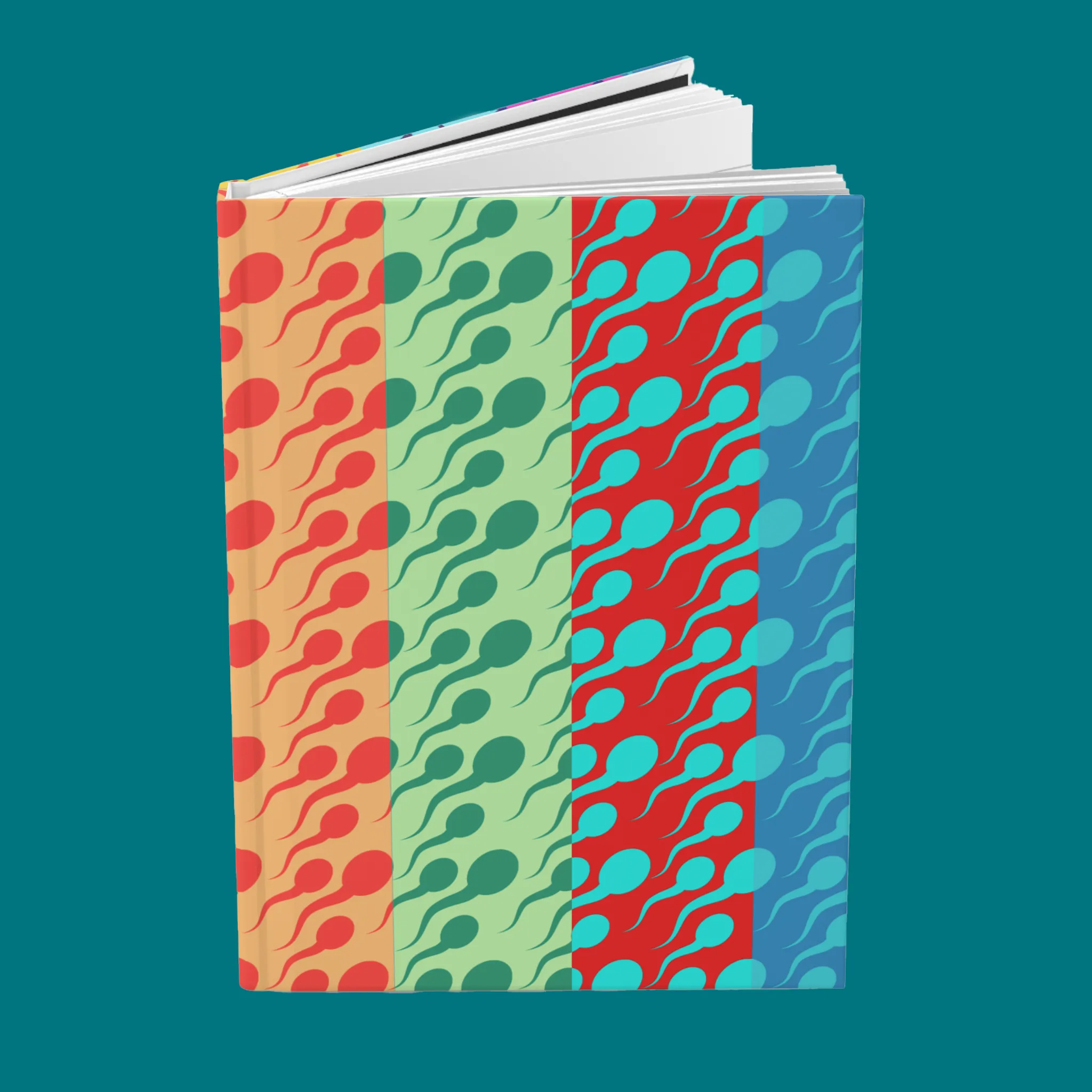 Vibrant Swimmers Hardcover Notebook