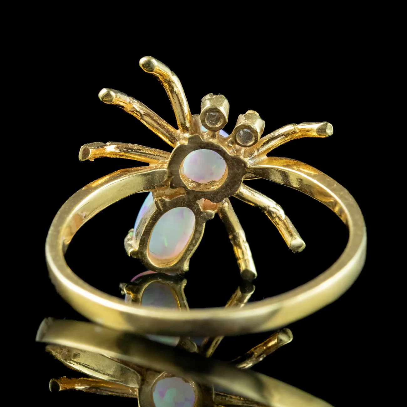 Victorian Style Opal CZ Spider Ring