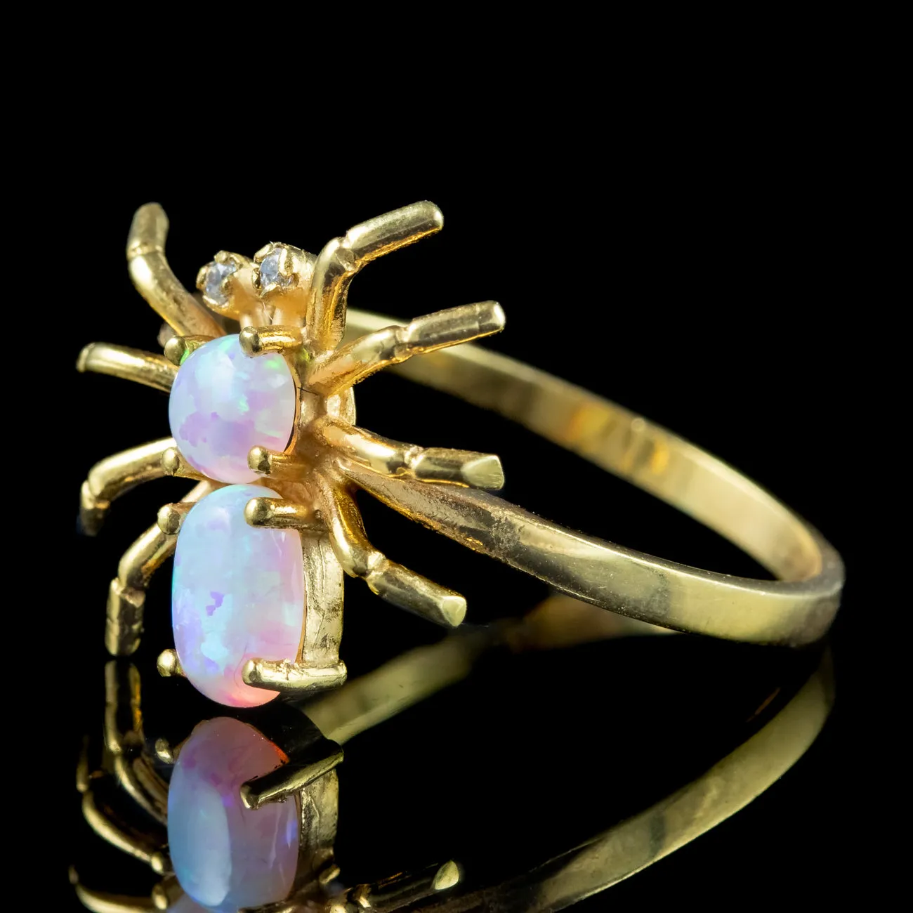 Victorian Style Opal CZ Spider Ring