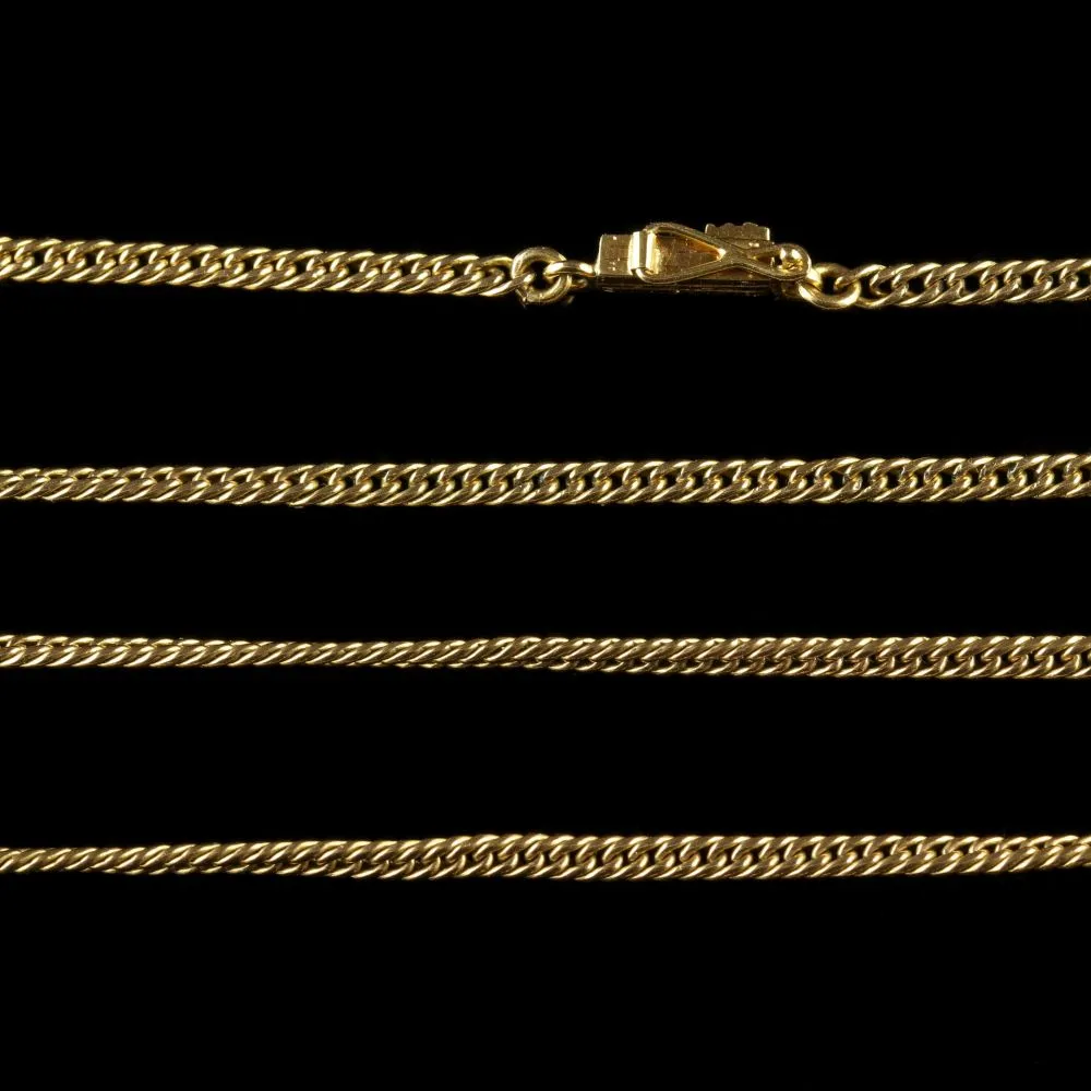 Vintage Citrine Pendant And Chain 14Ct Gold 1950