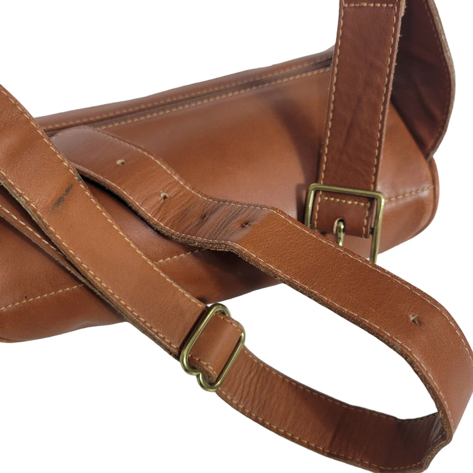 Vintage Coach Waist Pouch Brown British Tan Leather Fanny Pack Bum Belt Bag Adjustable 90s Retro Unisex