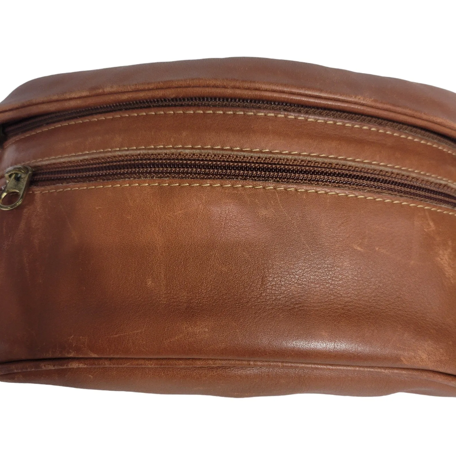 Vintage Coach Waist Pouch Brown British Tan Leather Fanny Pack Bum Belt Bag Adjustable 90s Retro Unisex