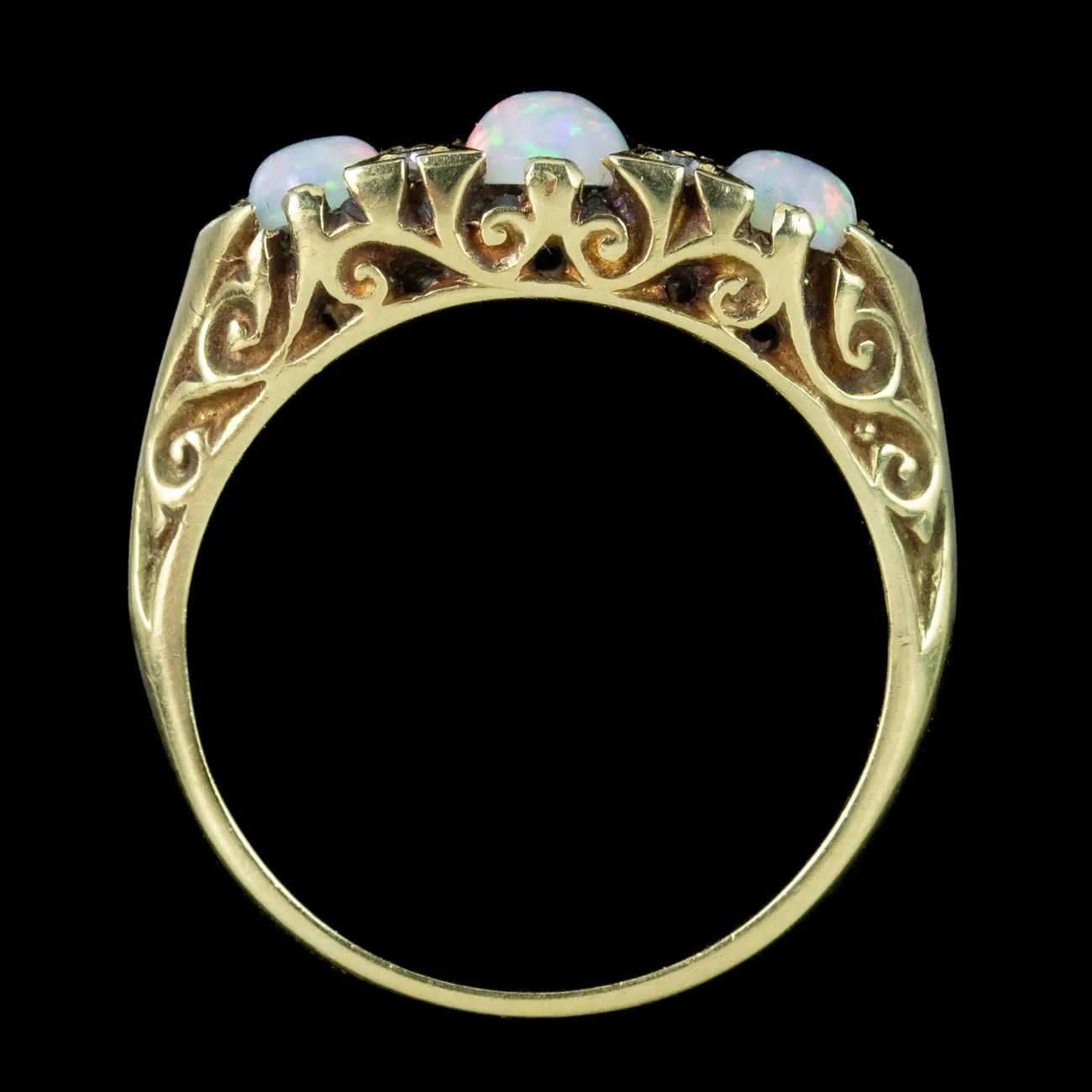 Vintage Opal Diamond Ring 0.74ct Opal Dated 1976