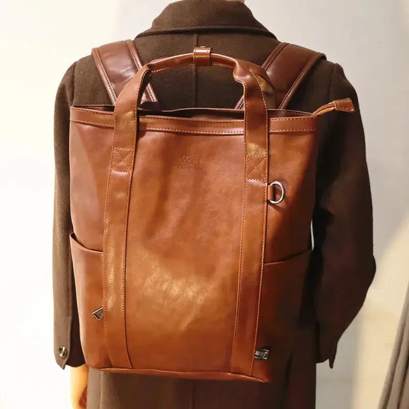 Vvsha  Christmas Gift Multipurpose Leather Backpack