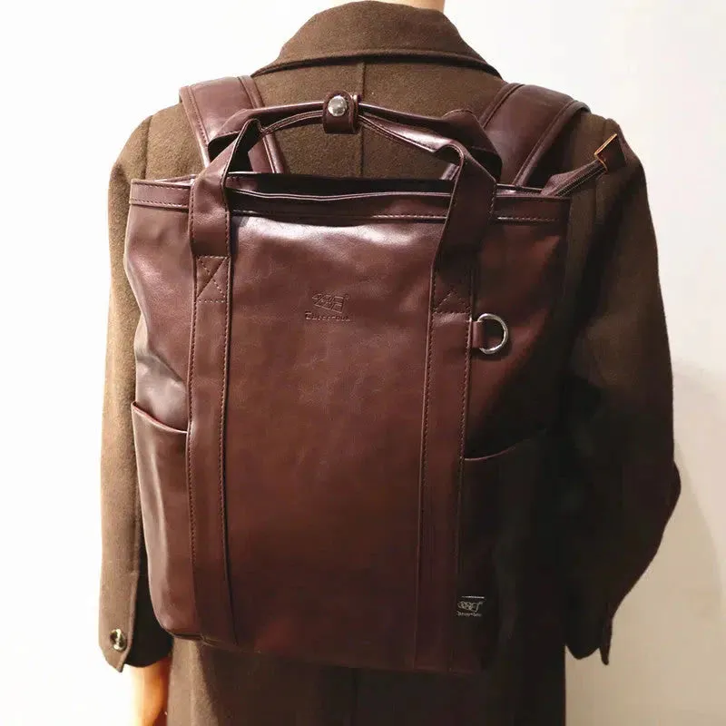 Vvsha  Christmas Gift Multipurpose Leather Backpack