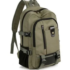 [Wear-Resistant Canvas] Large Capacity Backpack Travel Backpack Trendy Fashionable Man Women's Middle College Students Bag