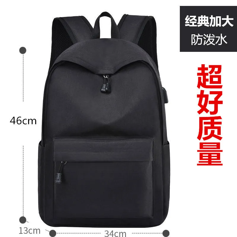 [Wear-Resistant Canvas] Large Capacity Backpack Travel Backpack Trendy Fashionable Man Women's Middle College Students Bag