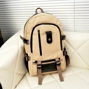 [Wear-Resistant Canvas] Large Capacity Backpack Travel Backpack Trendy Fashionable Man Women's Middle College Students Bag