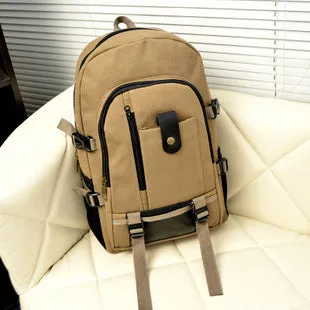 [Wear-Resistant Canvas] Large Capacity Backpack Travel Backpack Trendy Fashionable Man Women's Middle College Students Bag