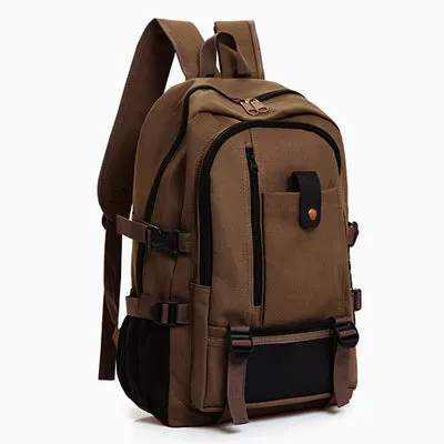 [Wear-Resistant Canvas] Large Capacity Backpack Travel Backpack Trendy Fashionable Man Women's Middle College Students Bag