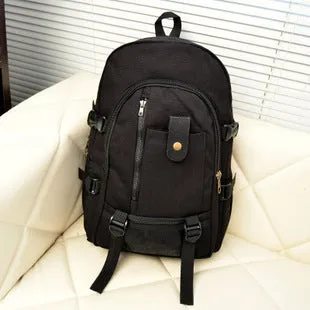 [Wear-Resistant Canvas] Large Capacity Backpack Travel Backpack Trendy Fashionable Man Women's Middle College Students Bag