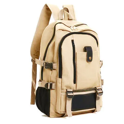 [Wear-Resistant Canvas] Large Capacity Backpack Travel Backpack Trendy Fashionable Man Women's Middle College Students Bag