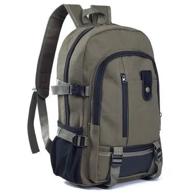 [Wear-Resistant Canvas] Large Capacity Backpack Travel Backpack Trendy Fashionable Man Women's Middle College Students Bag