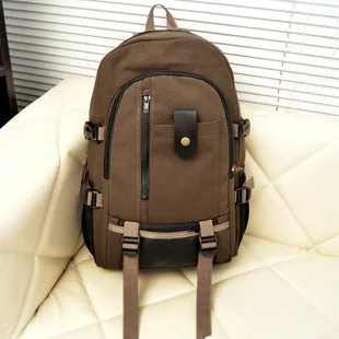 [Wear-Resistant Canvas] Large Capacity Backpack Travel Backpack Trendy Fashionable Man Women's Middle College Students Bag