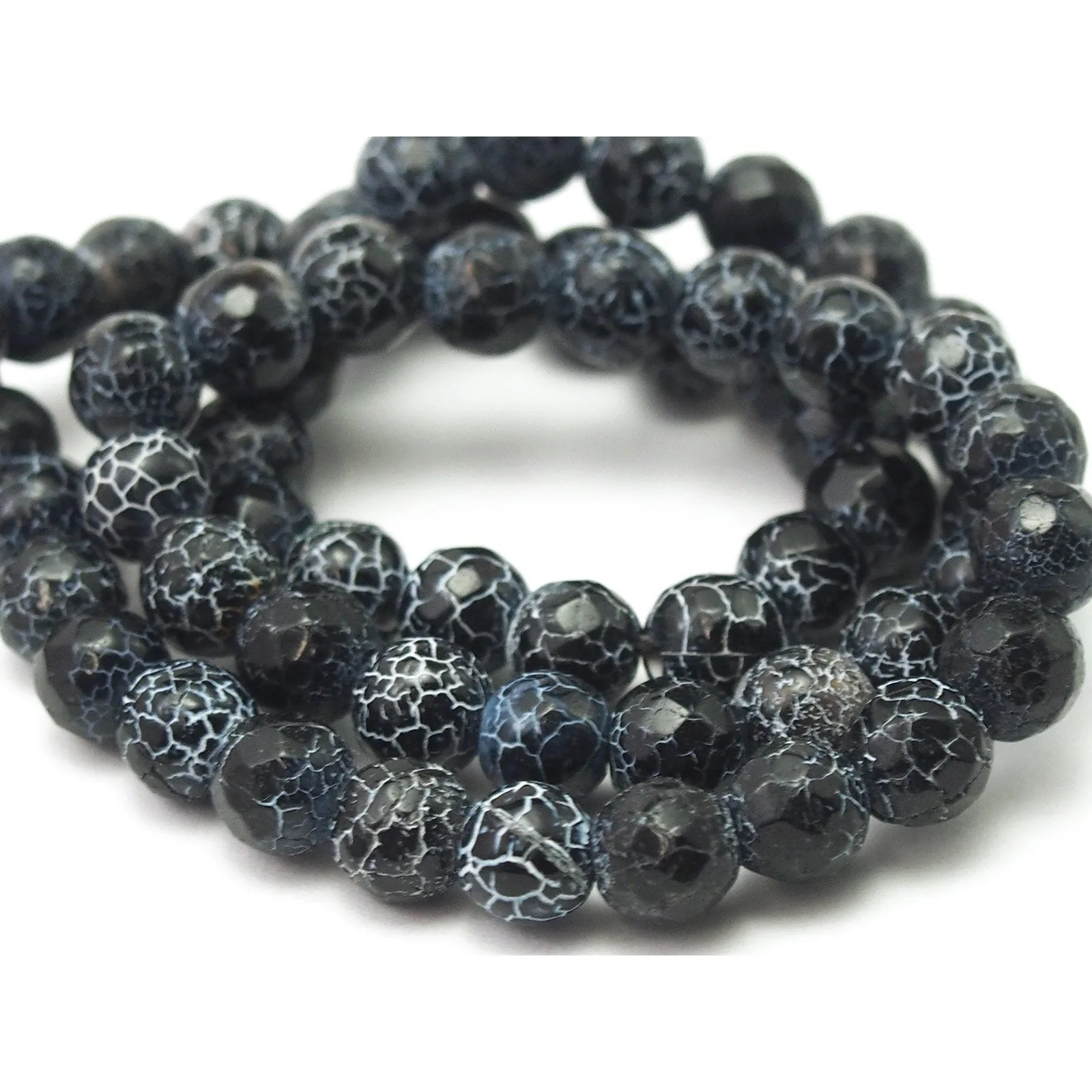 Weathered Agate Faceted Rounds 6mm