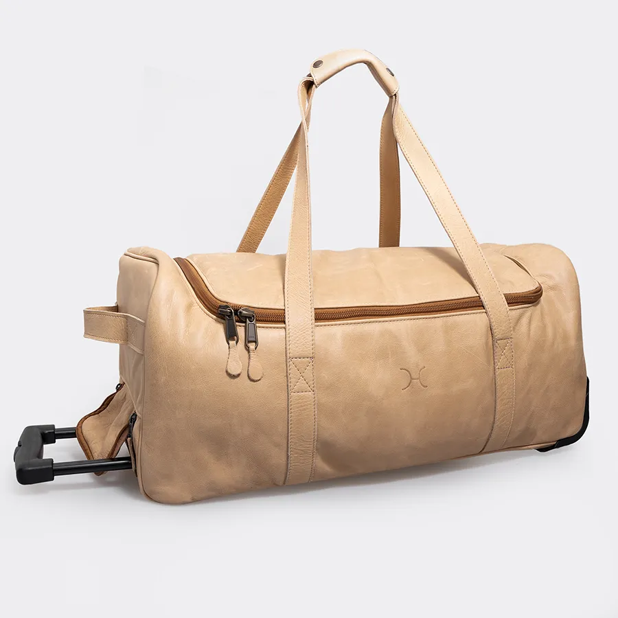 Wheelie Travel Bag Leather