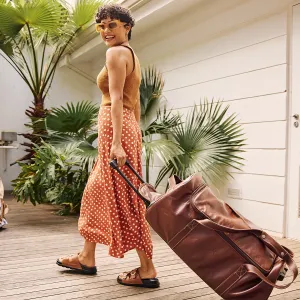 Wheelie Travel Bag Leather