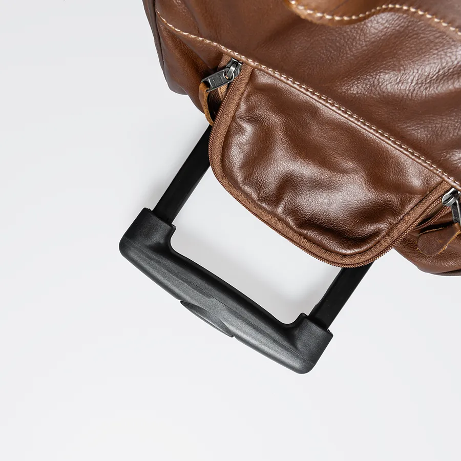 Wheelie Travel Bag Leather