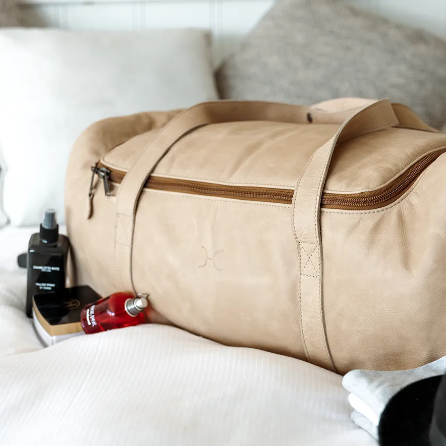 Wheelie Travel Bag Leather