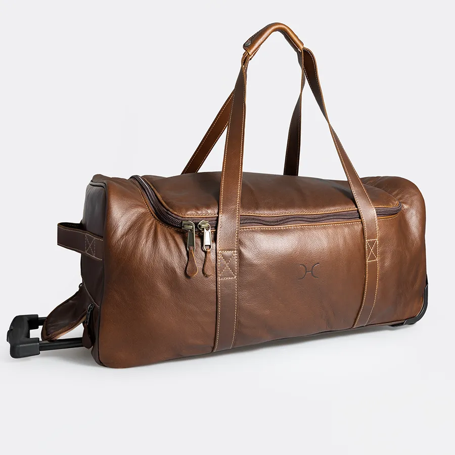 Wheelie Travel Bag Leather