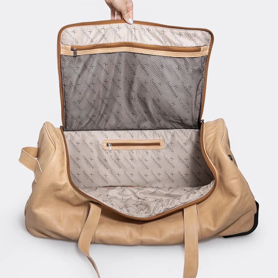 Wheelie Travel Bag Leather