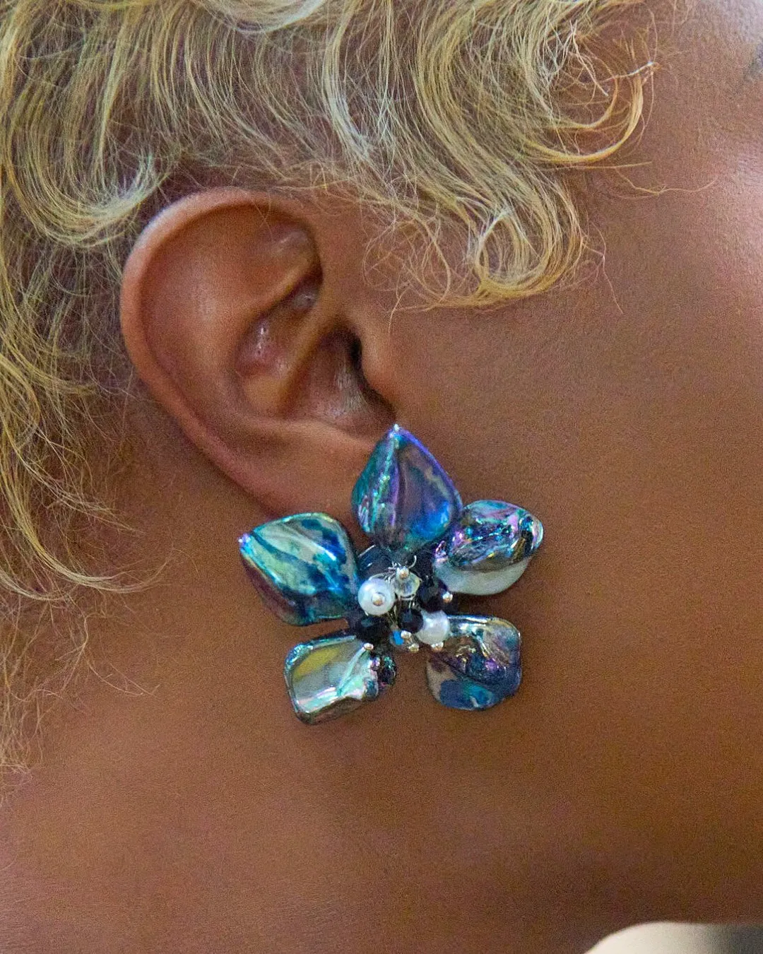 Wisteria Semi Precious Earrings - Abalone