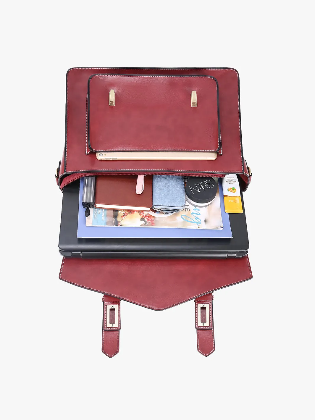 Women's Faux leather Classic Big Briefcase