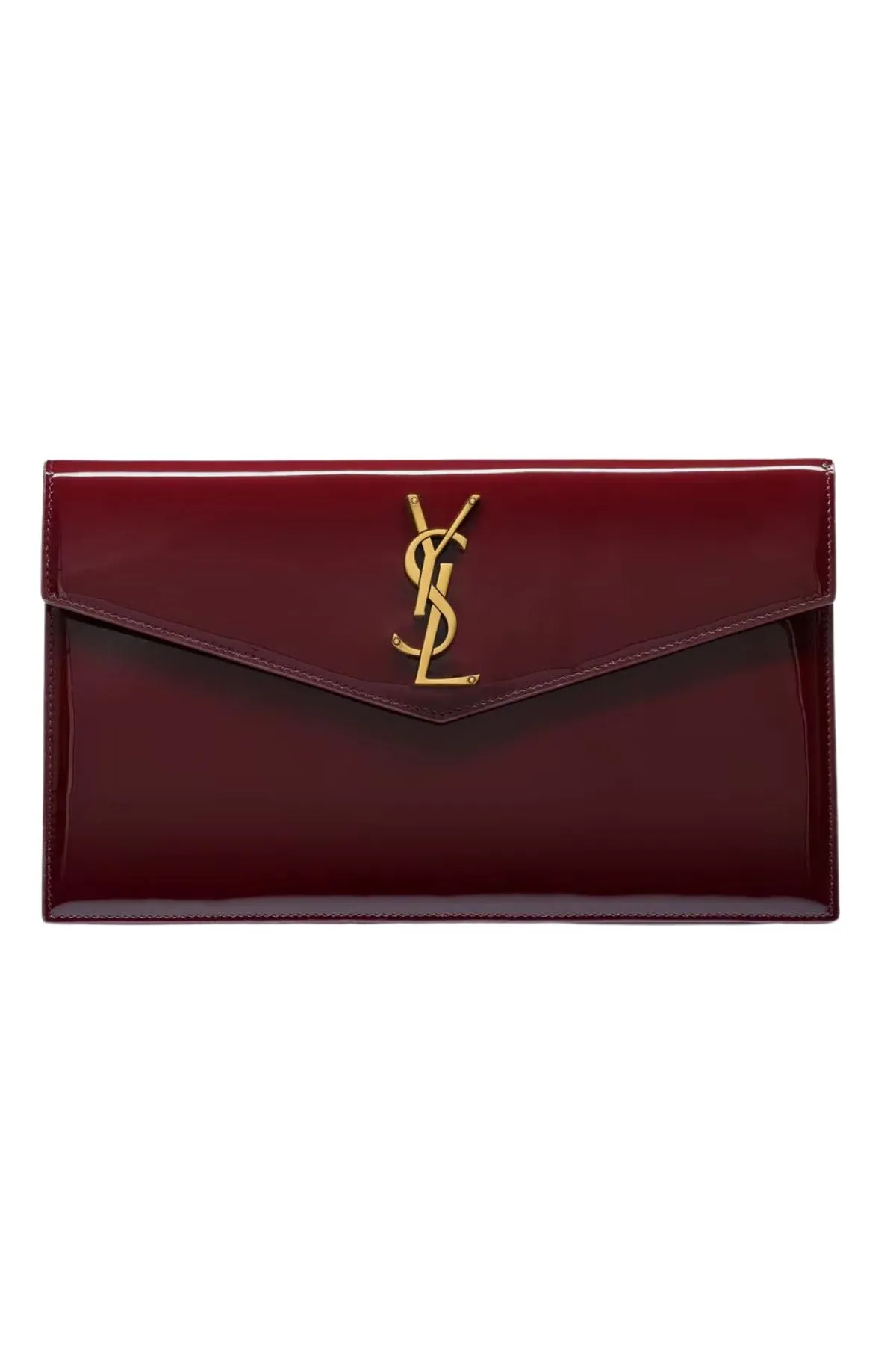 YSL Uptown Clutch (Dark Red)