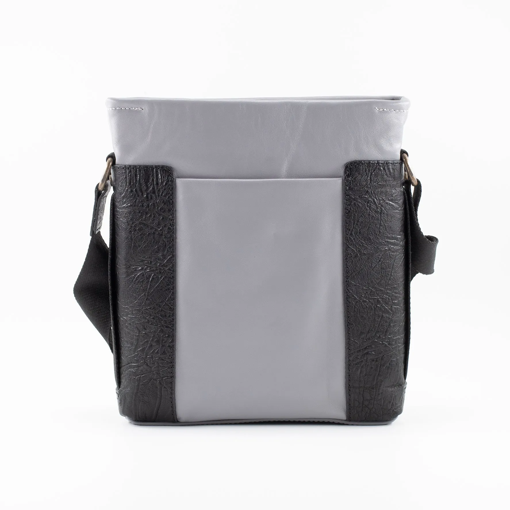 Zipper Blue Leather Briefcase